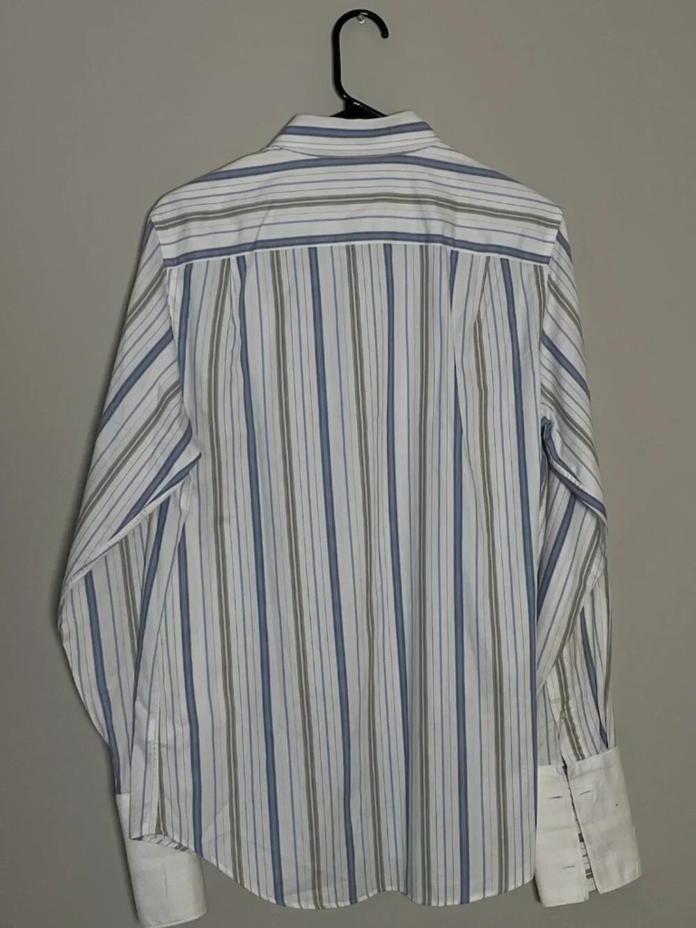 Banana Republic Fitted French Cuff Striped Dress Shirt S 14-14.5 Button-Down